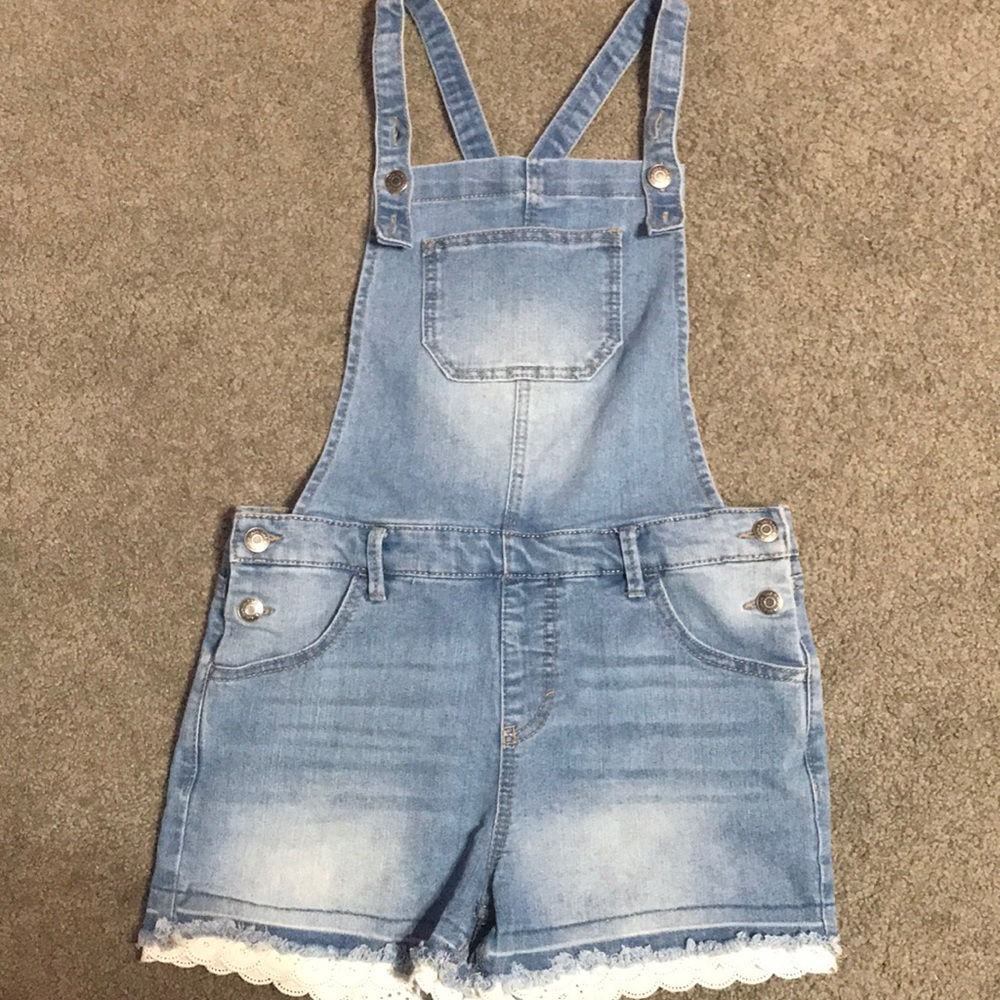 Cat & Jack lace trim overall